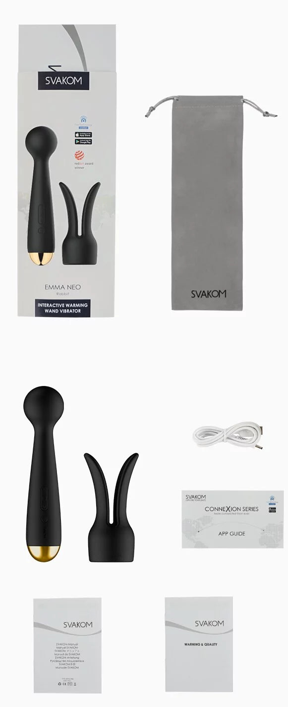 Svakom Emma Neo 手機智能發熱震動棒 黑色