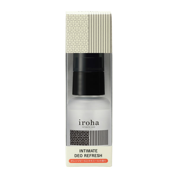 iroha INTIMATE DEO REFRESH 包裝展示,添加柑橘與洋甘菊精華,清新溫和不刺激