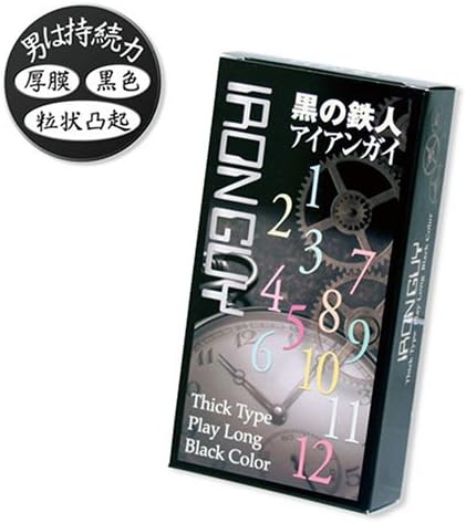 Japan Medical 黑之鐵人安全套側面展示,Condom 黑色厚膜與顆粒設計提升舒適感