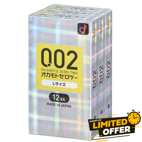 【三盒優惠裝】岡本 Okamoto 0.02 大碼 日本版 12片裝