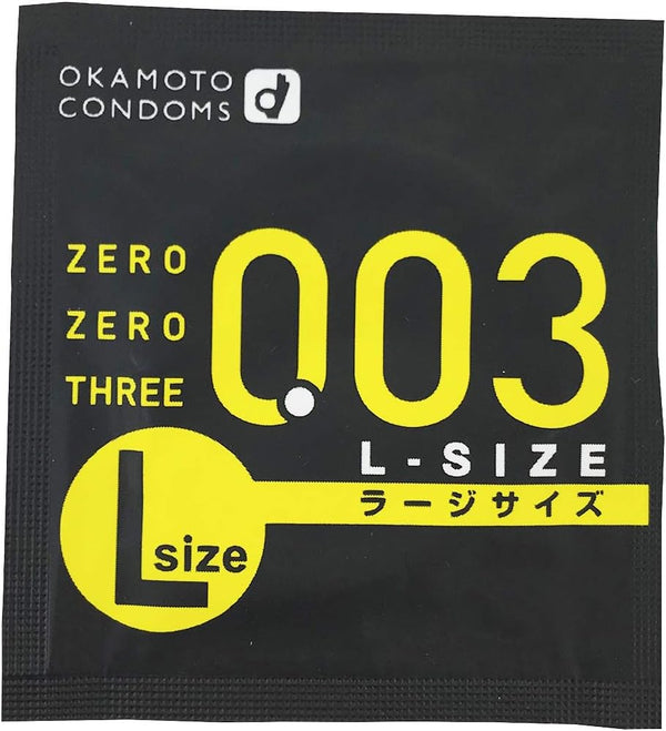岡本 0.03 大碼安全套獨立包裝,攜帶方便,日本製 latex condom,適合日常與旅行使用。