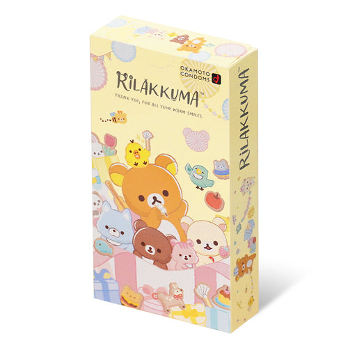 Okamoto 岡本 Rilakkuma 鬆弛熊 潤滑劑加量 乳膠安全套(10片裝)