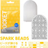 POCKET TENGA Spark Beads 飛機袋,展示具有彈珠突起設計的刺激質感。