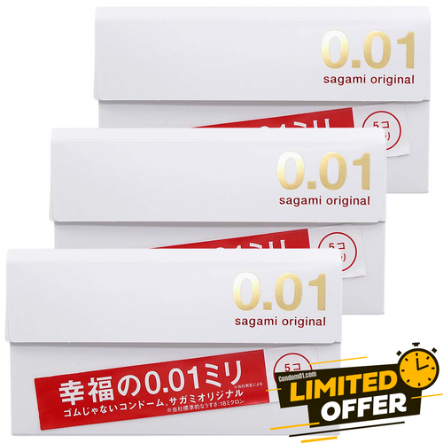相模原創 Sagami 0.01 PU 日本版 安全套 5片裝 三盒優惠裝