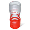 TENGA DUAL FEEL CUP 飛機杯 主要展示圖,紅銀雙色設計,雙端雙重快感體驗