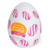 TENGA EGG CURL 飛機蛋 全視圖展示,特色波浪紋圖案與產品標誌清晰可見。