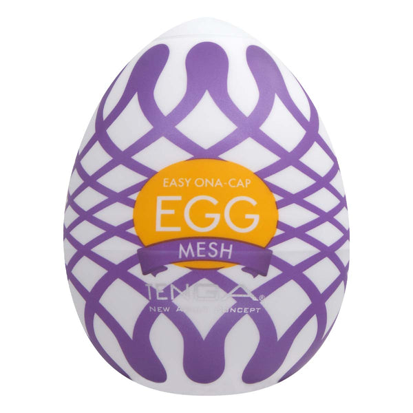 TENGA EGG MESH 正面圖 – 緊密網格設計,提供刺激感受的便攜式飛機蛋