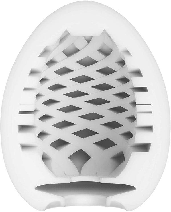 TENGA EGG MESH 內部結構圖 – 獨特網狀內部設計,創造緊密刺激與多重摩擦感。