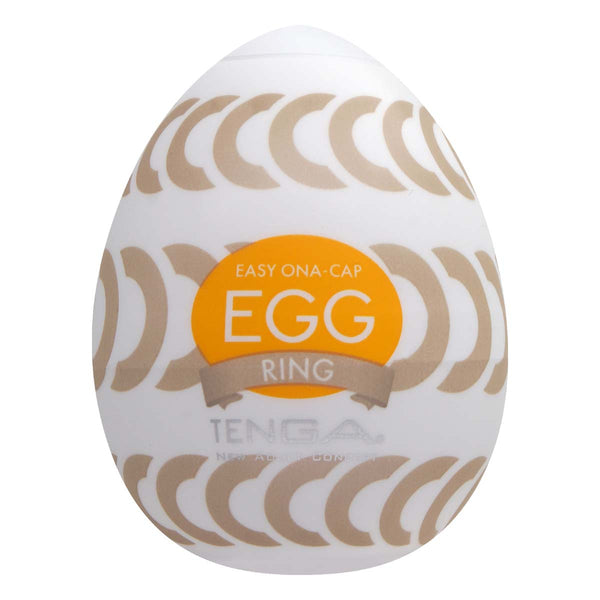TENGA EGG Ring 飛機蛋 的正面圖,展示產品包裝上的圖案與標誌,適合追求不同刺激的用戶。