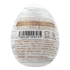 TENGA EGG Silky II 飛機蛋背面包裝圖,顯示產品條碼與使用說明。