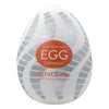 TENGA EGG TORNADO 飛機蛋 正面圖,展現獨特螺旋設計與鮮明橙色標誌,強調旋轉式刺激感與便攜特性。
