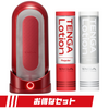 TENGA FLIP 0 (ZERO) RED 與加熱器套裝優惠組合,內含 TENGA FLIP 0 RED、加熱器與兩支潤滑液(Regular 和 Mild),提供極致溫暖與流暢快感的完美體驗。