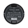 TENGA GEO AQUA 包裝底部詳細資訊,包含產品使用方法與日本製造標記。