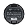 TENGA GEO Glacier 包裝底部,顯示詳細產品資訊與使用說明,包括日本製造標記。