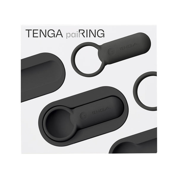TENGA paiRING BLACK 黑色情侶環及充電盒設計