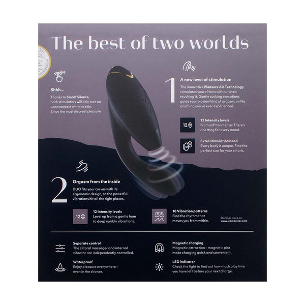 Womanizer DUO 陰蒂吸啜 + G點按摩棒