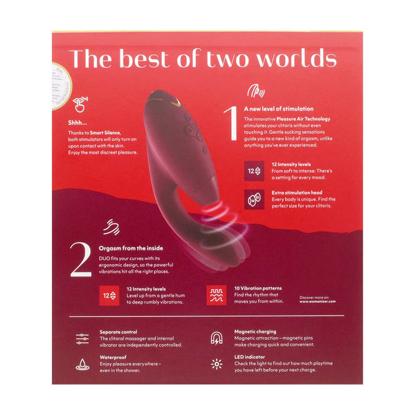 Womanizer DUO 陰蒂吸啜 + G點按摩棒