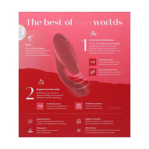 Womanizer DUO 陰蒂吸啜 + G點按摩棒