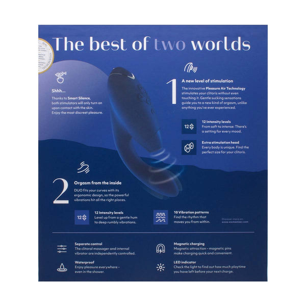 Womanizer DUO 陰蒂吸啜 + G點按摩棒