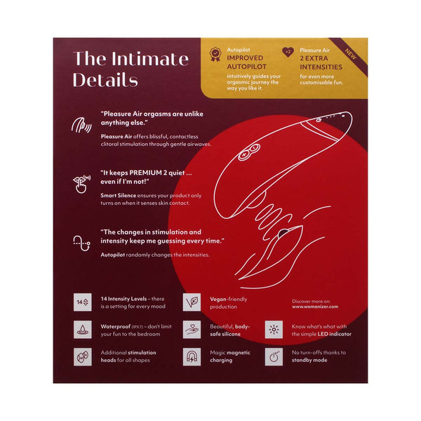 Womanizer Premium 2 智能陰蒂吸啜器