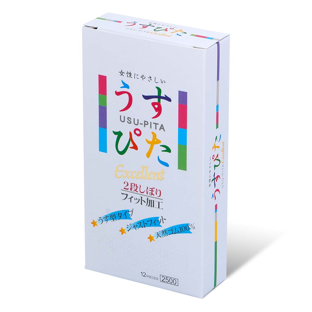 日本 Medical Usu-Pita Excellent 2500 乳膠安全套,粉紅色 Condom 設計,採用 100% 天然乳膠,具備二段絞紋理。