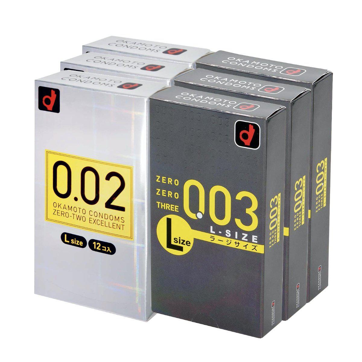 岡本 大碼超薄組合(0.02 & 0.03)6盒優惠