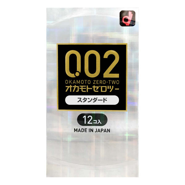 岡本 Okamoto 0.02 安全套 condom 日本版 12片裝 正面包裝,超薄水性聚氨酯製。