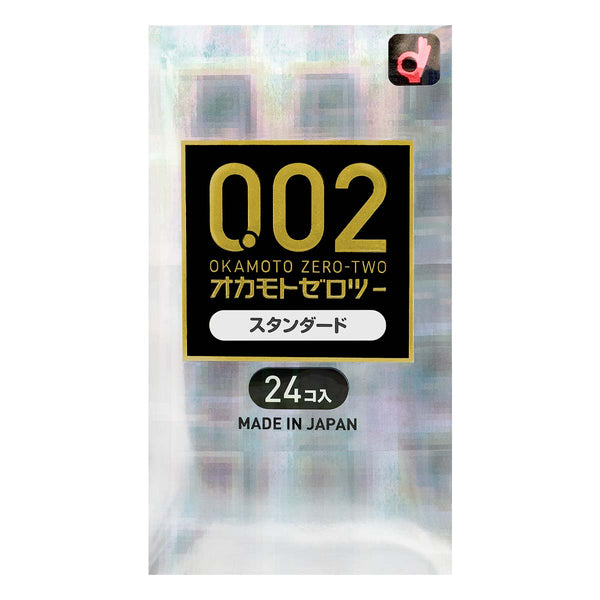 岡本 Okamoto 0.02 安全套 condom 日本版 24片裝 正面包裝,超薄水性聚氨酯製。