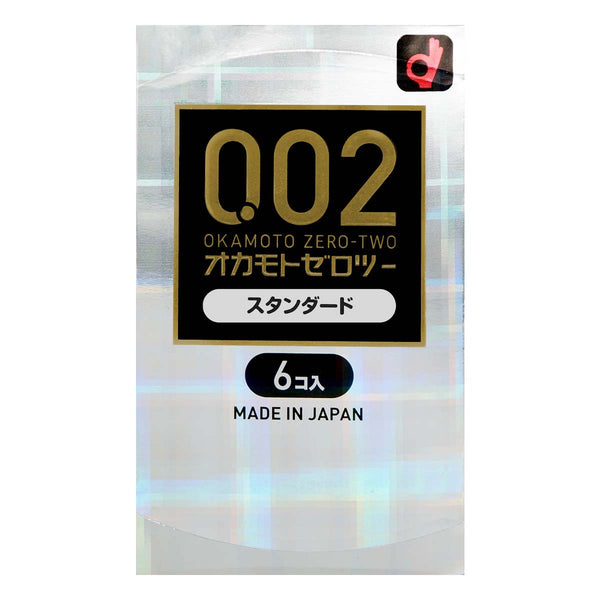 岡本 Okamoto 0.02 安全套 condom 日本版 6片裝 正面包裝,超薄水性聚氨酯製。