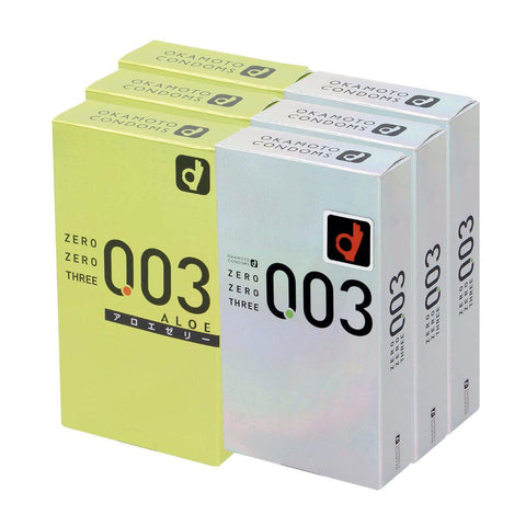 岡本 0.03 潤滑組合(標準& 蘆薈)6盒優惠