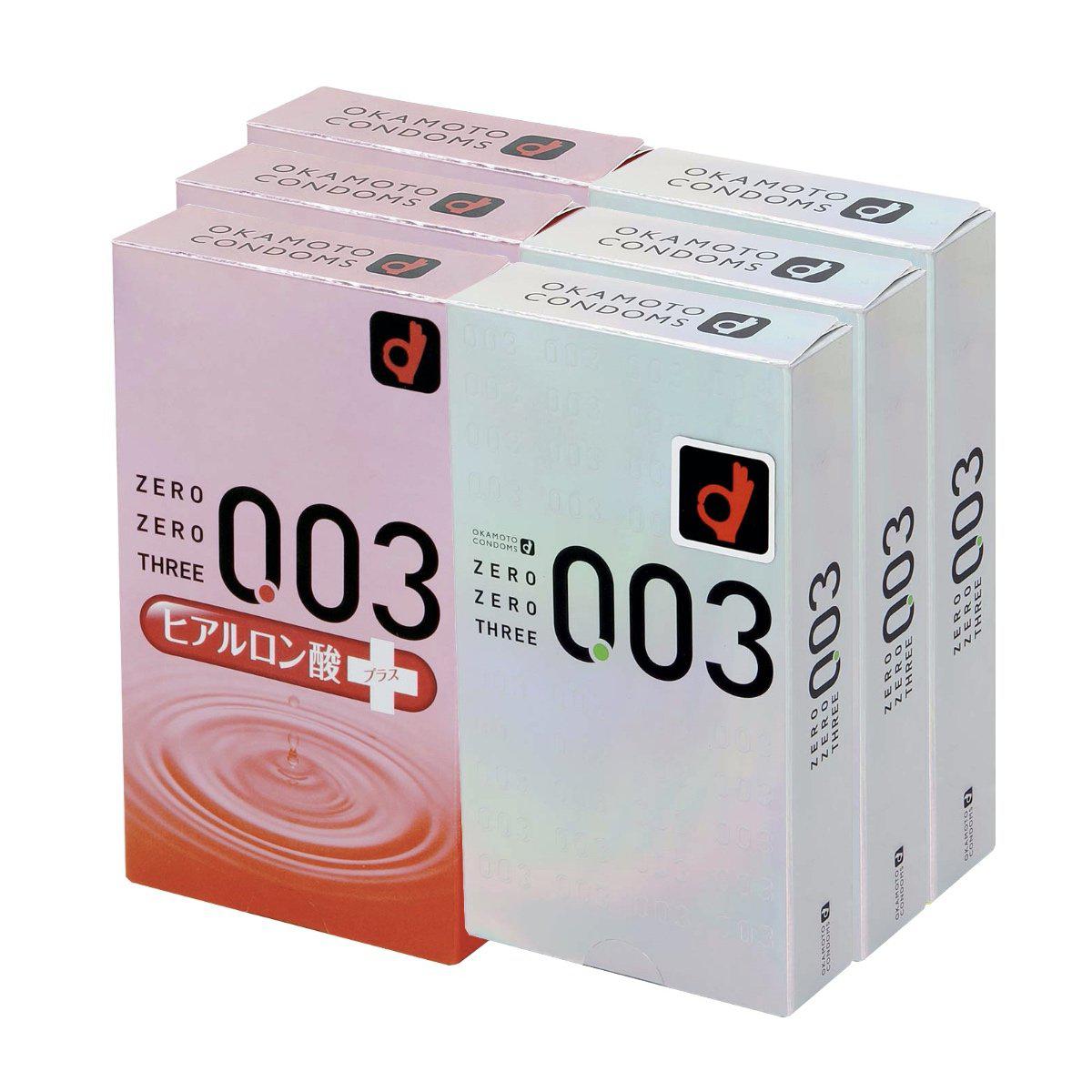 岡本 0.03 潤滑組合(標準 & 透明質酸)6盒優惠