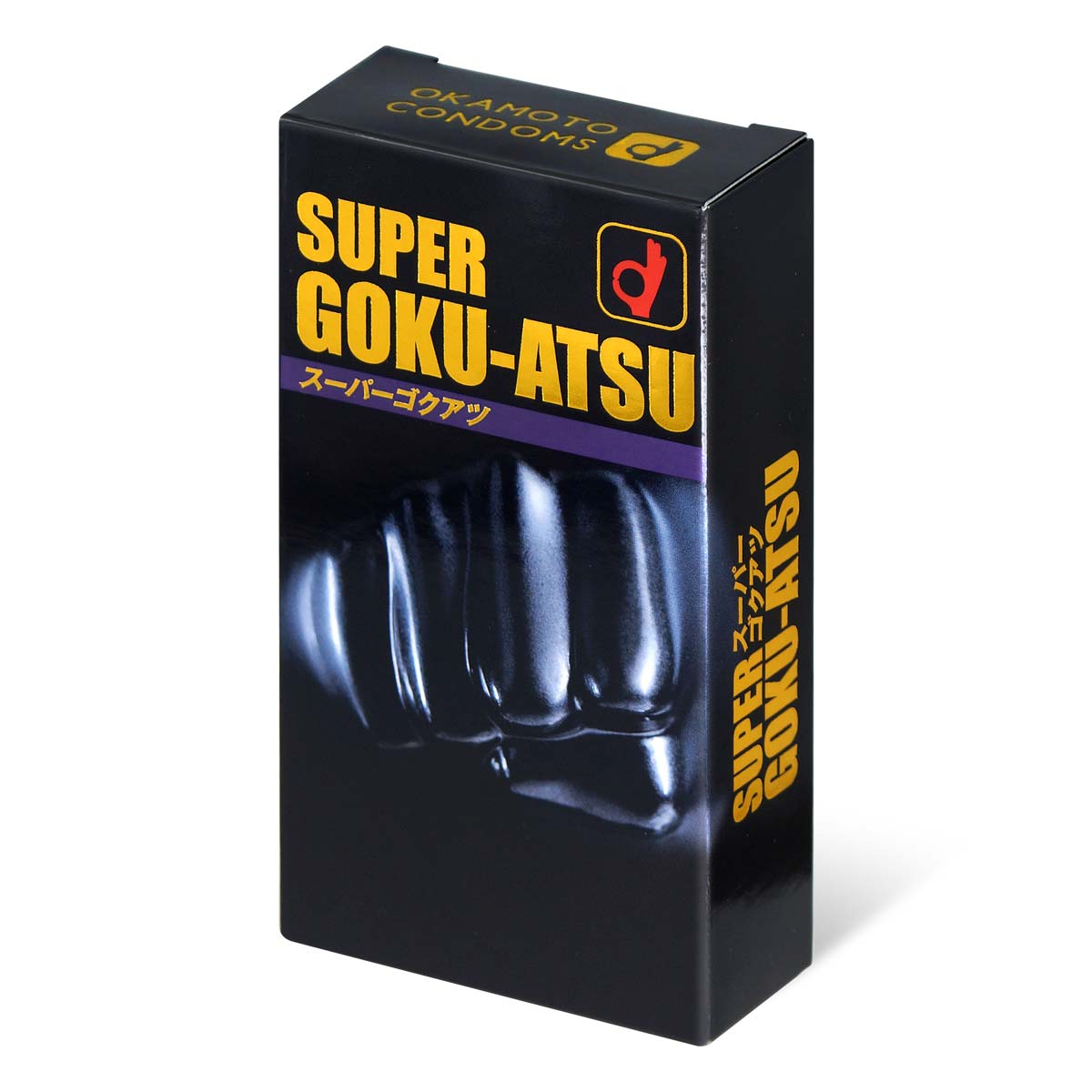 岡本 Okamoto Super Goku-Atsu Condom 超極厚純黑 安全套 10 片裝,日本製造,黑色設計,提供更強保護與潤滑感