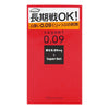 相模 Sagami 0.09 凸點 Super Dot 安全套包裝正面,日系紅色設計,Condom 強調長時間持久體驗