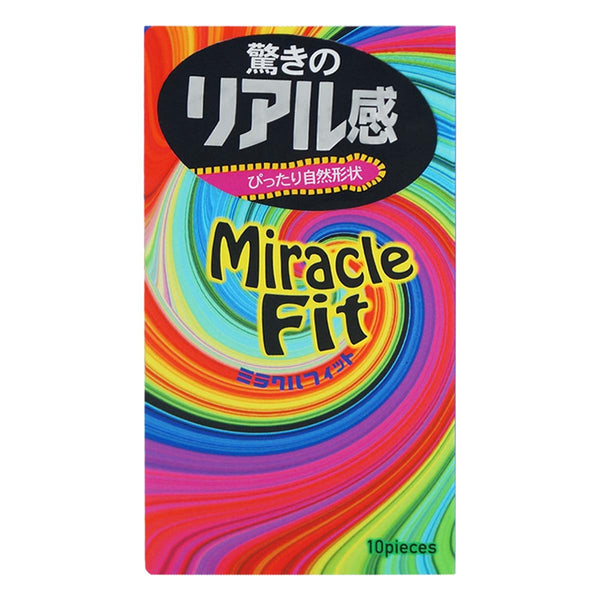 Sagami 相模 Miracle Fit 奇妙貼身乳膠安全套正面包裝,超貼合二段式設計,提供更真實的親密感受
