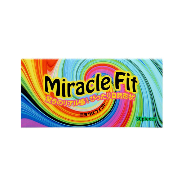 Sagami 相模 Miracle Fit 奇妙貼身乳膠安全套正面包裝,超貼合二段式設計,提供更真實的親密感受