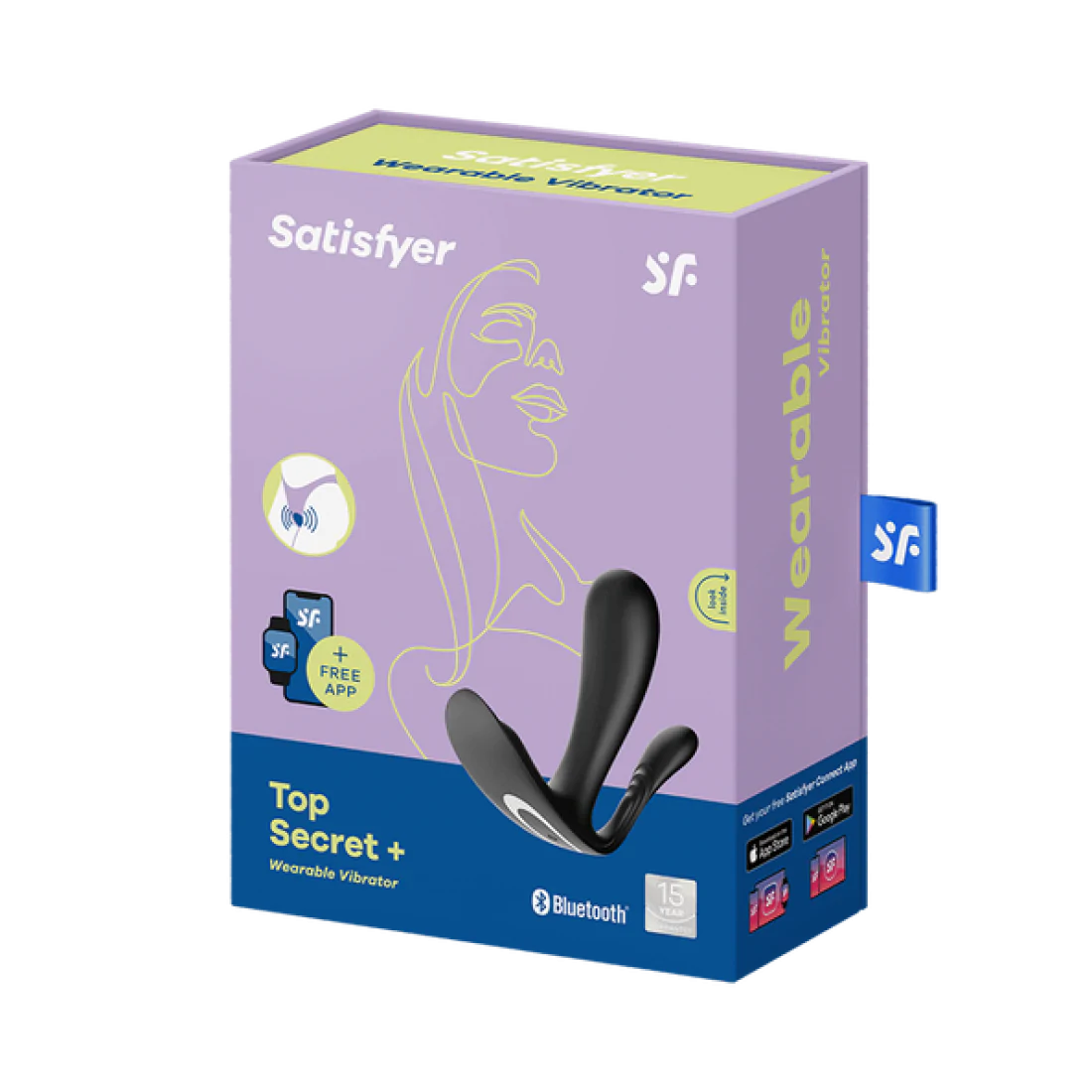 Satisfyer Top Secret+ 穿戴式 APP 遙控 G點後庭 按摩器 黑色
