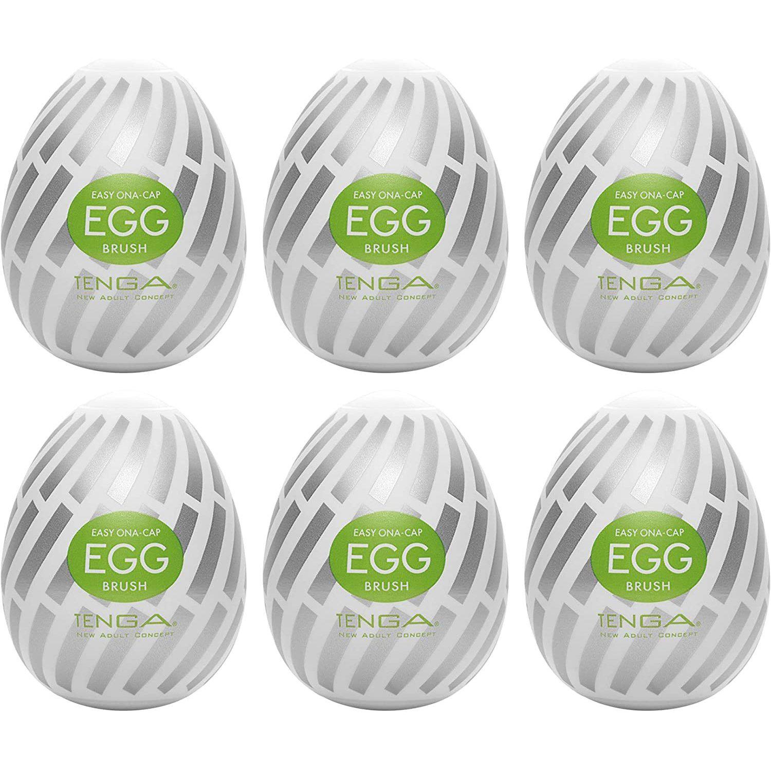 TENGA EGG Brush飛機蛋六入套裝,內部刷毛紋理設計提供深入刺激與緊密包覆感,輕便易用,適合隨時享受愉悅體驗。