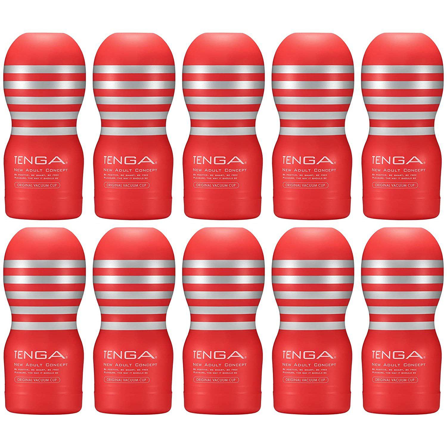 TENGA ORIGINAL VACUUM CUP 飛機杯 十個裝 - 超值套組,提供強烈吸啜感與即時潤滑體驗,滿足多次使用需求。