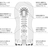 TENGA ORIGINAL VACUUM CUP SOFT 的內部結構剖面圖,顯示真空吸啜設計與各種細節特點。