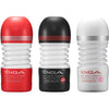 TENGA ROLLING HEAD CUP 完整套裝展示,包括標準款、HARD款與SOFT款,每款設計提供不同刺激與包覆感,滿足多樣需求。