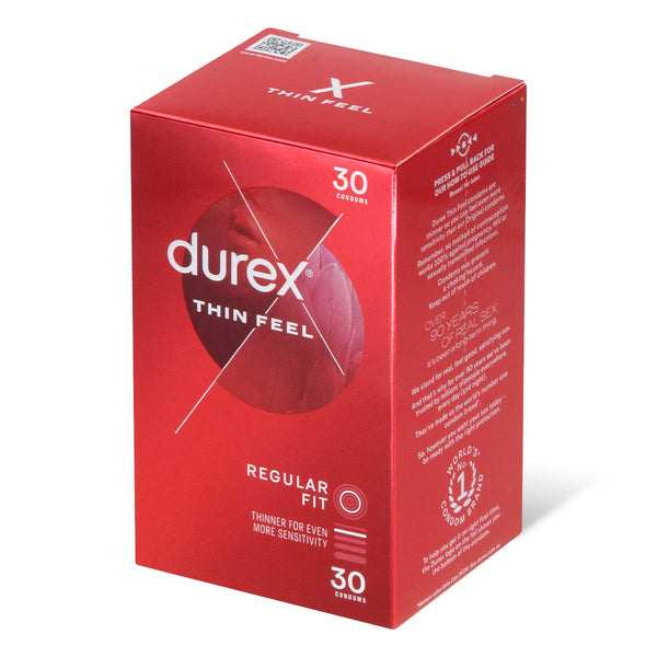 Durex Thin Feel 安全套 condom（30片裝），紅色新版包裝，主打更高敏感度與貼身感