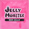 Jelly Monster Hot Jelly 日本版單片安全套外包裝，粉紅底配白點圖案設計