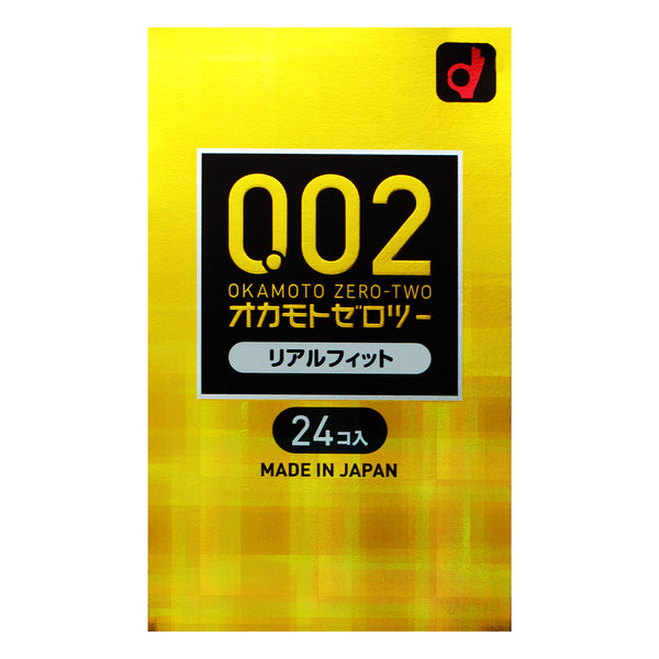 岡本 Okamoto 0.02 真．貼身 安全套 24片裝正面包裝，日本製造，貼合人體設計，提升舒適感 condom。