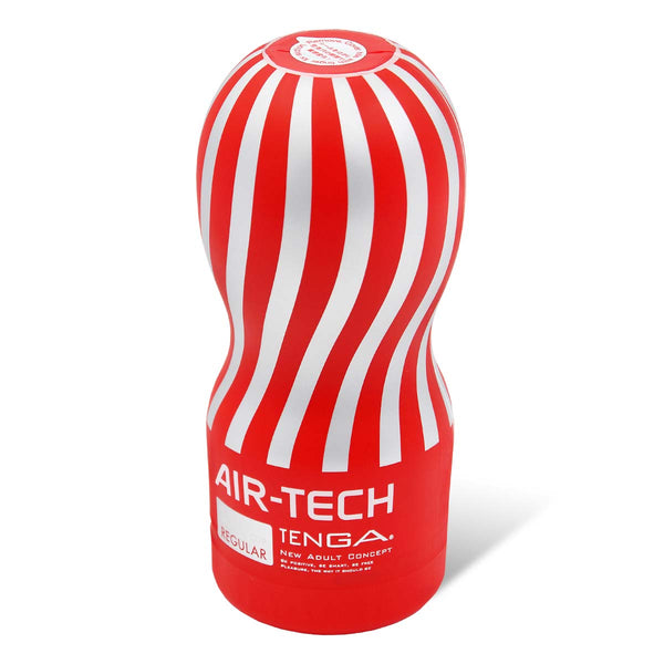 TENGA AIR-TECH REGULAR 飛機杯 主視角，紅白條紋經典外觀，兼具設計與實用性