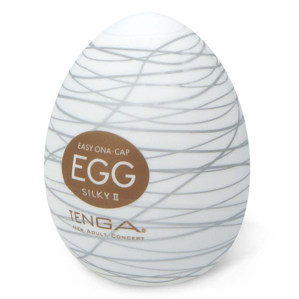 TENGA EGG Silky II 飛機蛋外觀展示，簡約時尚設計提供優質體驗。