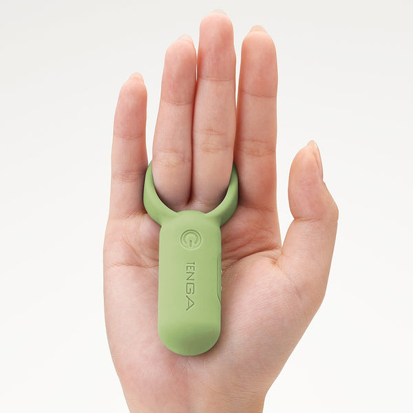TENGA paiRING LIME 青檸綠色震動器套於手指使用