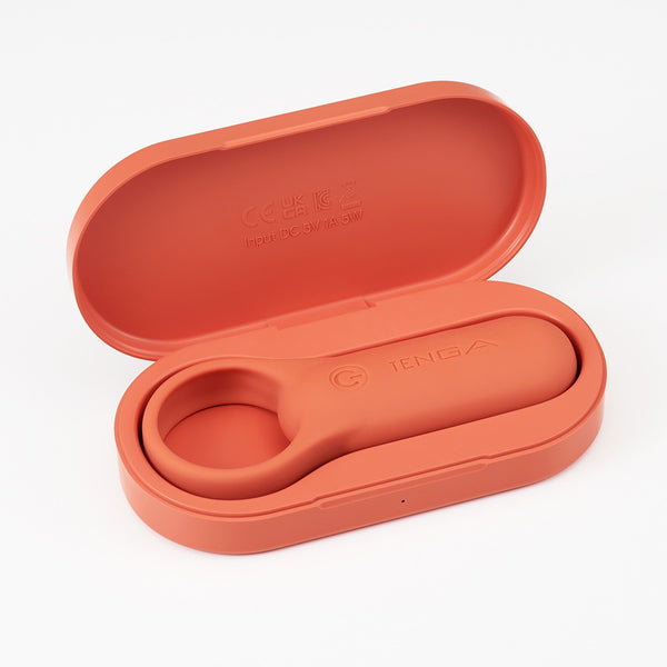 TENGA paiRING+ CORAL 珊瑚橙色情侶環充電盒