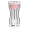 TENGA SQUEEZE TUBE CUP SOFT 背面展示圖，詳細產品說明標籤與條碼