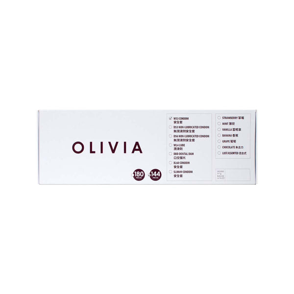 奧莉維亞 W53 系列最多潤滑劑型 乳膠安全套（144片裝）