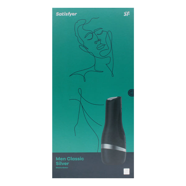 Satisfyer Men Classic 重複使用 真空 飛機杯（銀色）